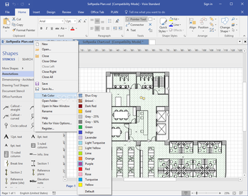 Tabs for Visio screenshot