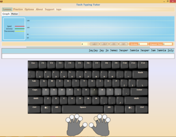 Tach Typing Tutor screenshot