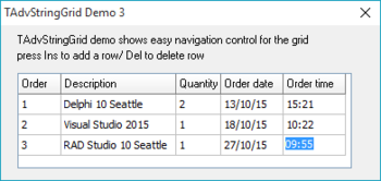 TAdvStringGrid screenshot 2