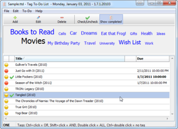 Tag To-Do List screenshot