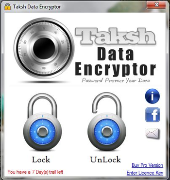 Taksh Data Encryptor screenshot