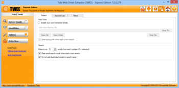 Tala Web Email Extractor (TWEE) Express Edition screenshot 4
