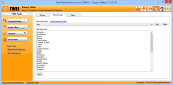 Tala Web Email Extractor (TWEE) Express Edition screenshot 5