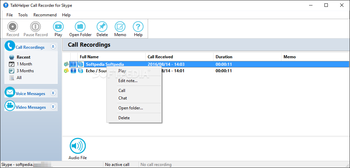 TalkHelper Call Recorder for Skype screenshot