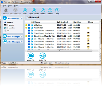 TalkHelper Call Recorder for Skype screenshot