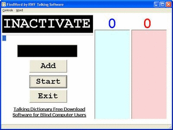 Talking Find a Word Game for the Blind screenshot