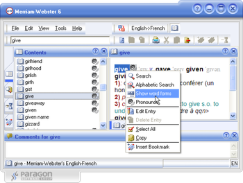 Talking Merriam-Webster English-French Dictionary screenshot