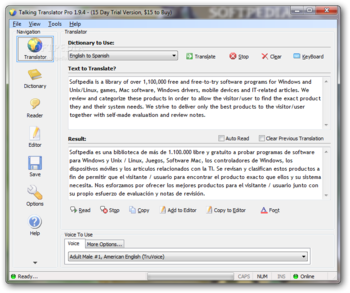 Talking Translator Pro screenshot