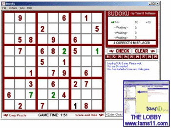 Tams11 Sudoku screenshot