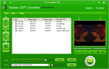 Tanbee 3GP Converter screenshot
