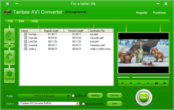 Tanbee AVI Converter screenshot