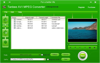 Tanbee AVI MPEG Converter screenshot
