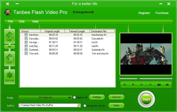 Tanbee Flash Video Pro screenshot
