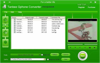 Tanbee Gphone Video Converter screenshot