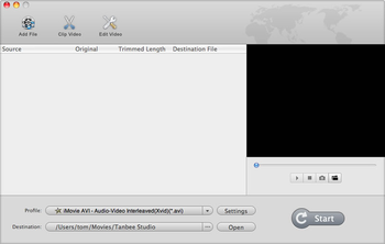 Tanbee Video Converter for Mac screenshot