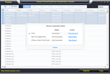 Tansee iPhone/iPad/iPod Music&Video Transfer screenshot 2