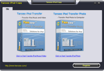 Tansee iPod Copy Pack screenshot