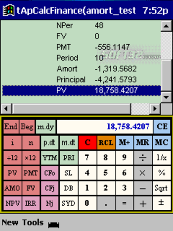 tApCalc Financial tape calculator(Arm & xScale) screenshot 3