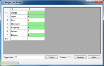 Target Sum Finder screenshot