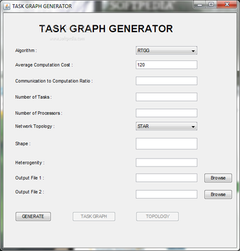 Task graph generator screenshot