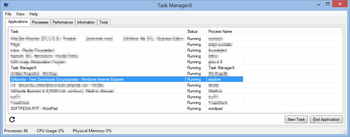 Task ManagerX screenshot