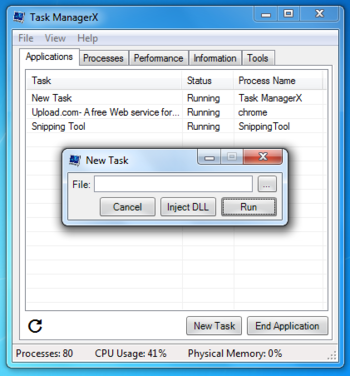 Task ManagerX screenshot