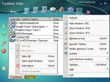 Taskbar Hide - hide windows program screenshot