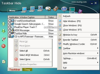 Taskbar Hide - hide windows program screenshot 3