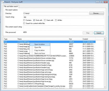 TaskSystem File Finder screenshot