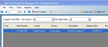 Tax Lien Property Manager Pro screenshot