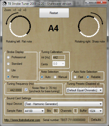 TB Strobe Tuner screenshot