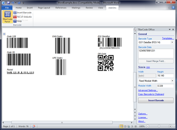 TBarCode Office screenshot