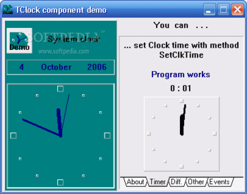TClock Component screenshot 2