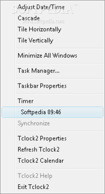 Tclock2 screenshot