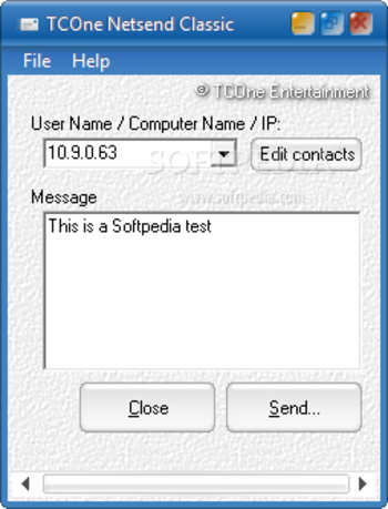 TCOne Netsend Classic Portable screenshot