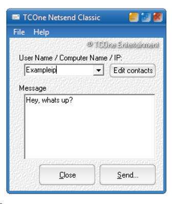 TCOne Netsend Lite Portable screenshot