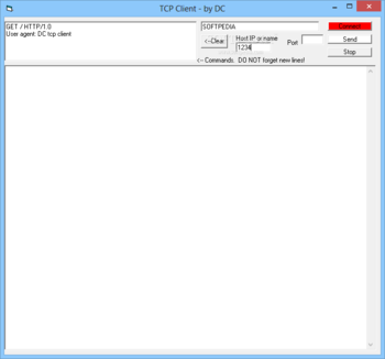 TCP Client screenshot 2