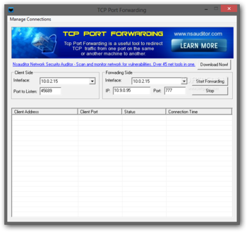 TCP Port Forwarding screenshot