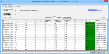 TCP Segment Retransmission Viewer screenshot