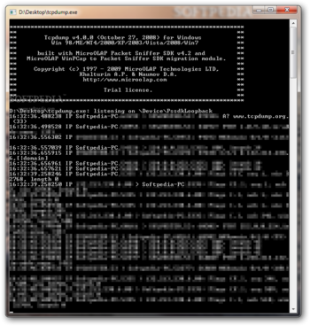 TCPDUMP screenshot