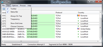 TCPEye screenshot 2