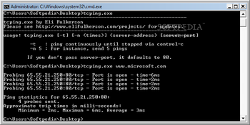 TCPing screenshot