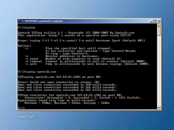 TCPing screenshot