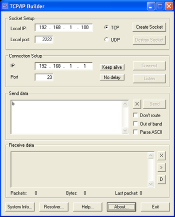 TCP/IP Builder screenshot