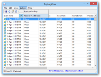 TcpLogView screenshot 3