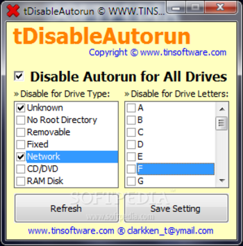 tDisableAutorun screenshot