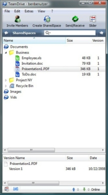 TeamDrive Portable screenshot