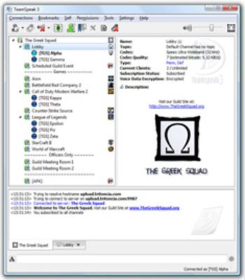 TeamSpeak Client  screenshot