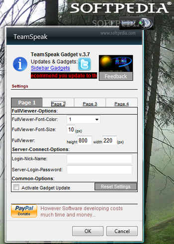 TeamSpeak Gadget screenshot 2