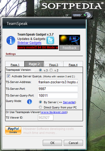 TeamSpeak Gadget screenshot 3